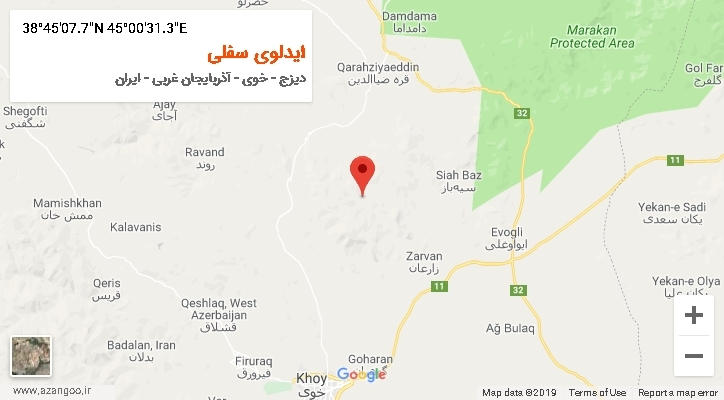 روستای ایدلوی سفلی بر روی نقشه