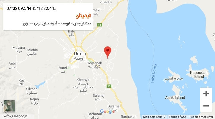 روستای ایدینلو بر روی نقشه