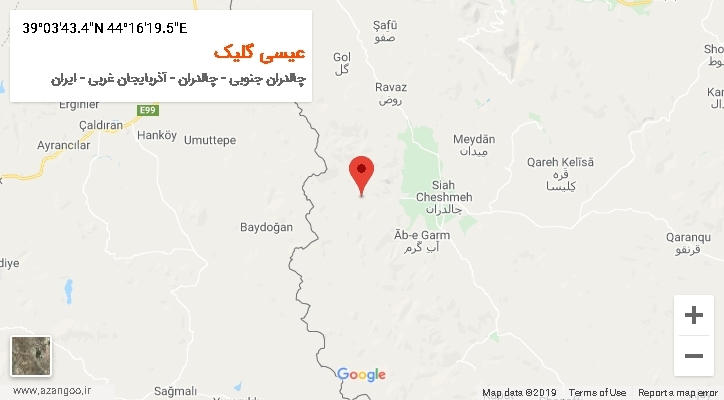 روستای عیسی گلیک بر روی نقشه