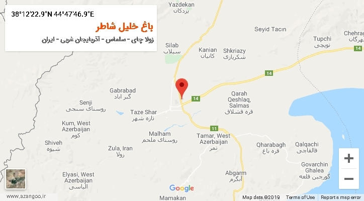 روستای باغ خلیل شاطر بر روی نقشه