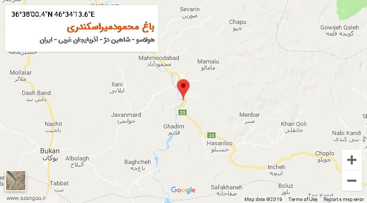روستای باغ محمودمیراسکندری بر روی نقشه