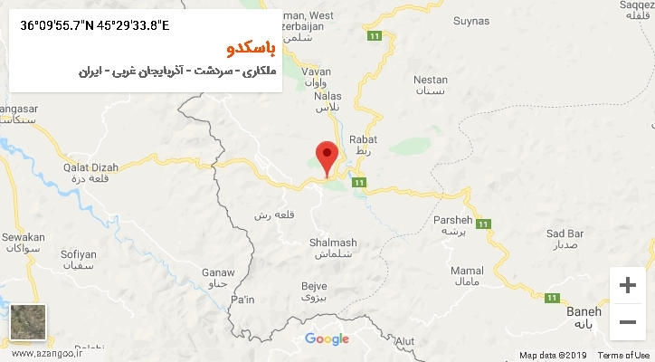 روستای باسکدو بر روی نقشه