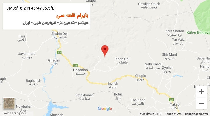 روستای بایرام قلعه سی بر روی نقشه