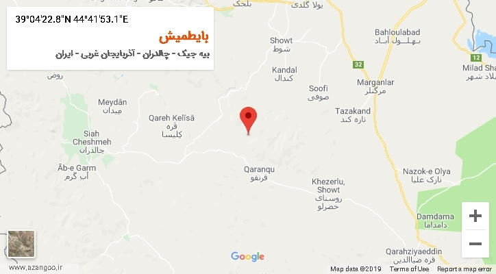 روستای بایطمیش بر روی نقشه