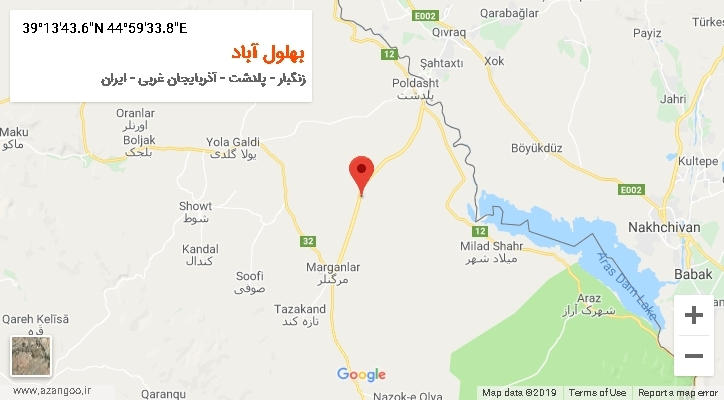 روستای بهلول آباد بر روی نقشه