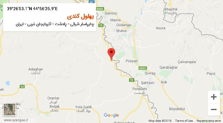 روستای بهلول کندی بر روی نقشه
