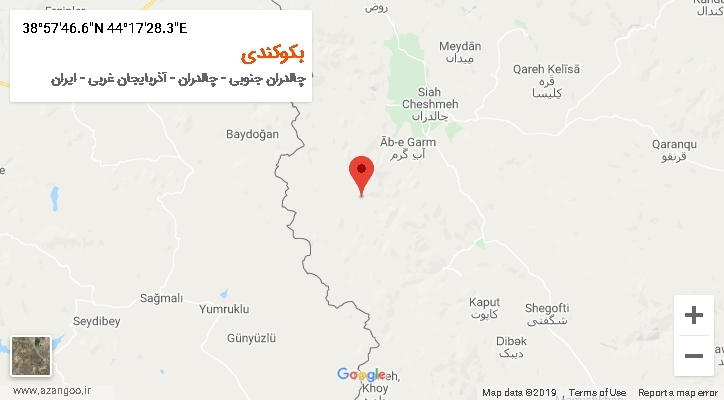 روستای بکوکندی بر روی نقشه