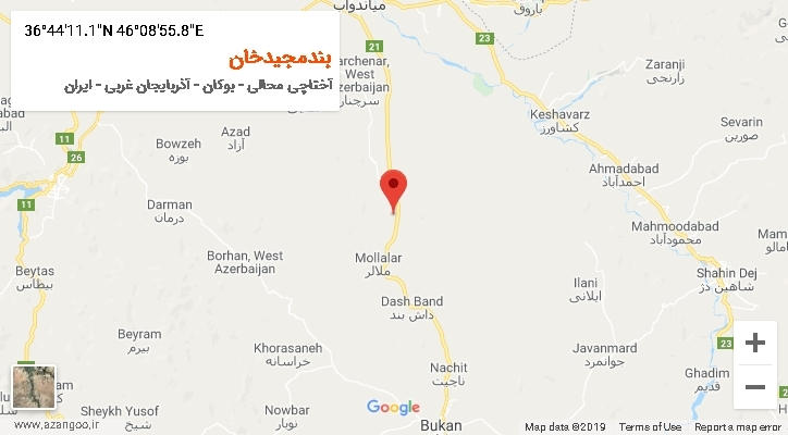 روستای بندمجیدخان بر روی نقشه