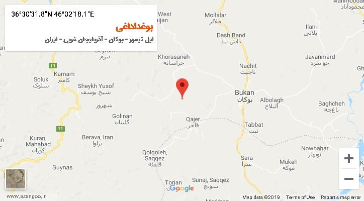روستای بوغداداغی بر روی نقشه