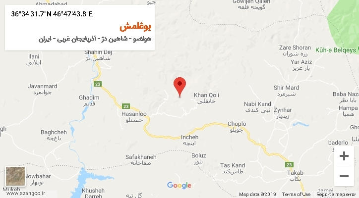 روستای بوغلمش بر روی نقشه
