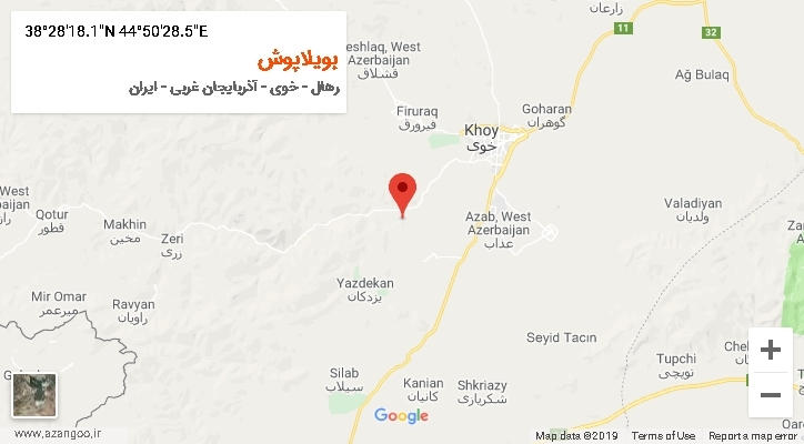 روستای بویلاپوش بر روی نقشه