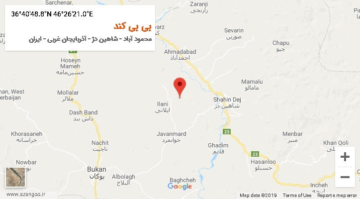 روستای بی بی کند بر روی نقشه