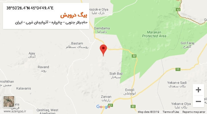 روستای بیگ درویش بر روی نقشه