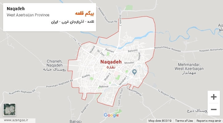 دهستان بیگم قلعه بر روی نقشه