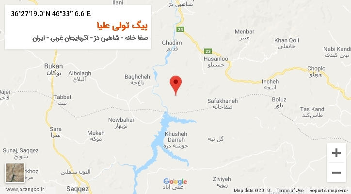 روستای بیگ تولی علیا بر روی نقشه
