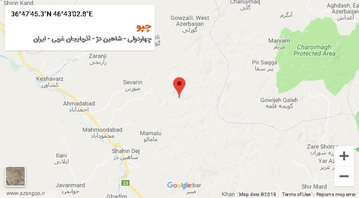 روستای چپو بر روی نقشه