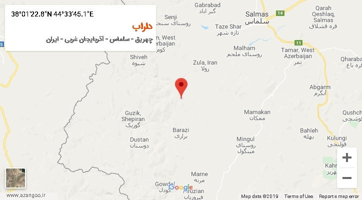روستای داراب بر روی نقشه