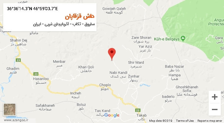 روستای داش قزقاپان بر روی نقشه
