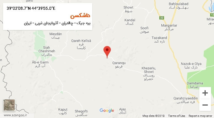 روستای داشکسن بر روی نقشه