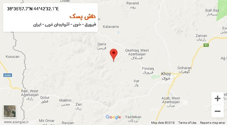روستای داش پسک بر روی نقشه