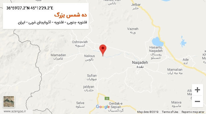 روستای ده شمس بزرگ بر روی نقشه