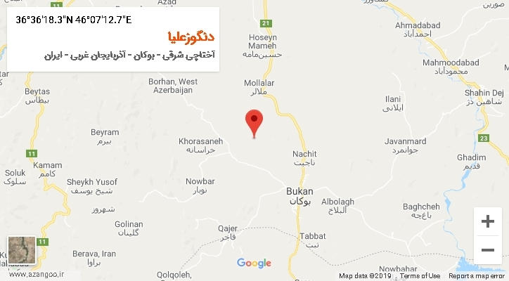 روستای دنگوزعلیا بر روی نقشه