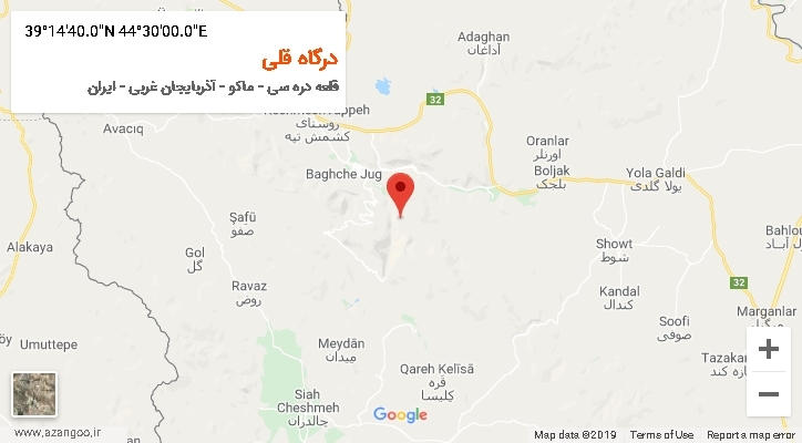 روستای درگاه قلی بر روی نقشه
