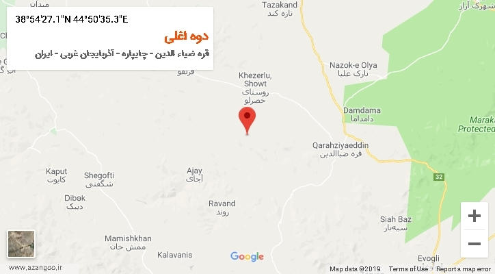 روستای دوه اغلی بر روی نقشه