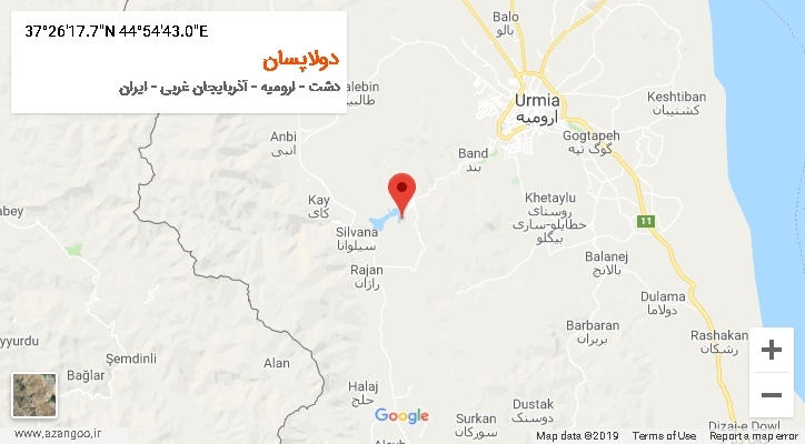 روستای دولاپسان بر روی نقشه