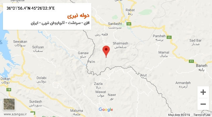 روستای دوله نیری بر روی نقشه