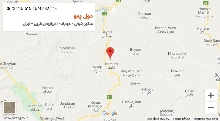 روستای دول پمو بر روی نقشه