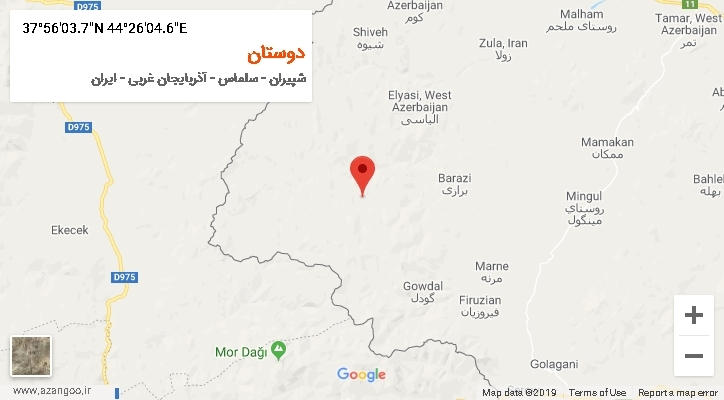 روستای دوستان بر روی نقشه