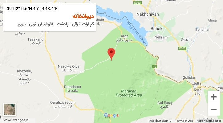 روستای دیوانخانه بر روی نقشه
