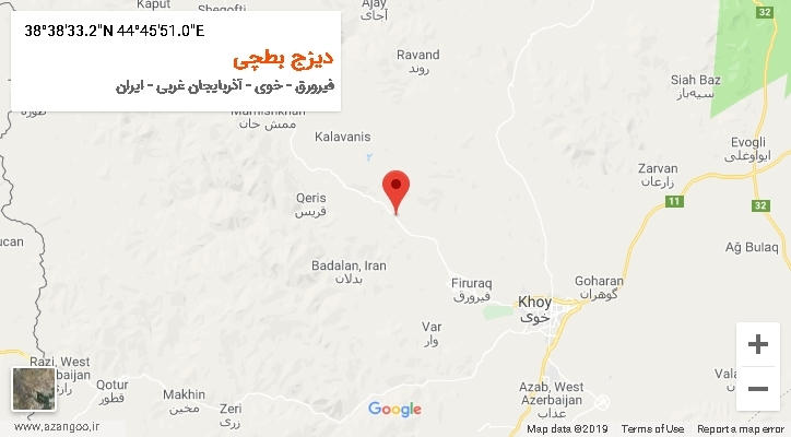 روستای دیزج بطچی بر روی نقشه