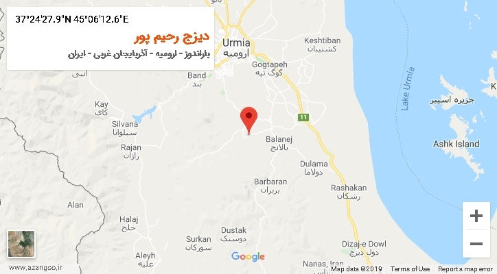 روستای دیزج رحیم پور بر روی نقشه