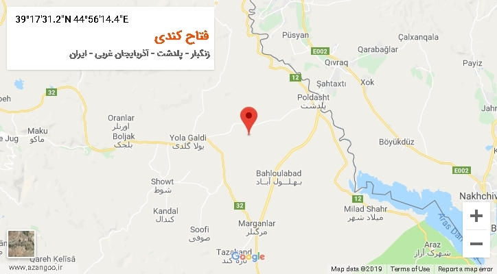 روستای فتاح کندی بر روی نقشه