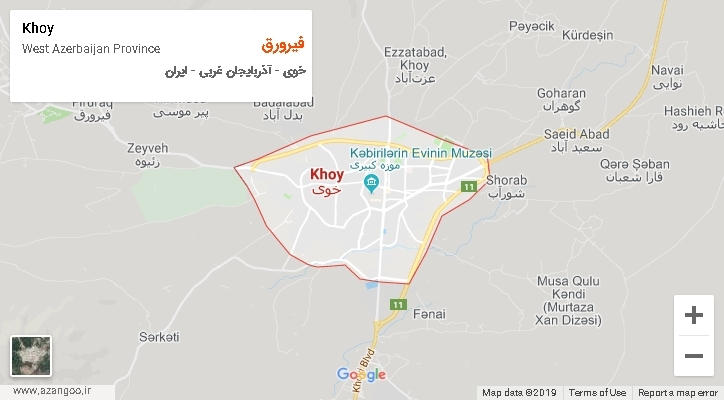 دهستان فیرورق بر روی نقشه
