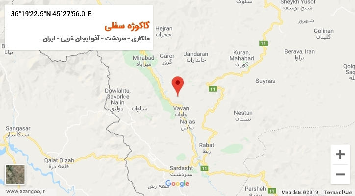 روستای گاکوژه سفلی بر روی نقشه