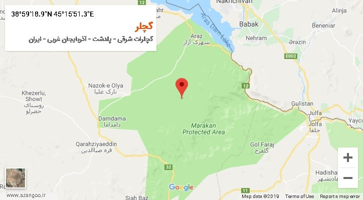 روستای گچلر بر روی نقشه