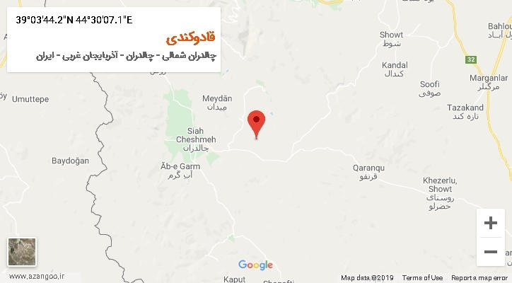 روستای قادوکندی بر روی نقشه