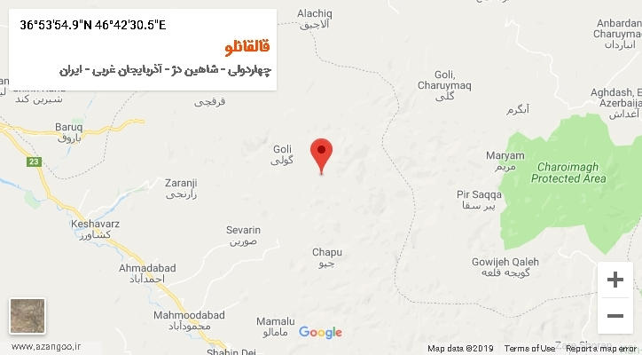 روستای قالقانلو بر روی نقشه