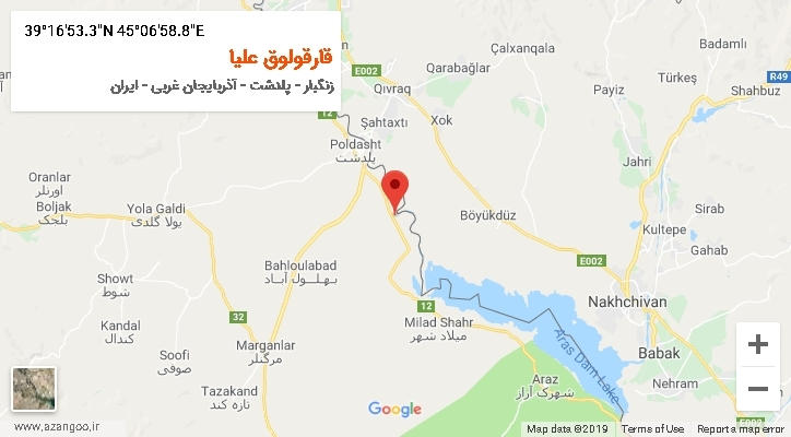 روستای قارقولوق علیا بر روی نقشه