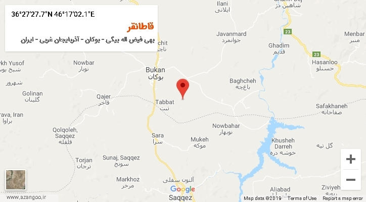روستای قاطانقر بر روی نقشه