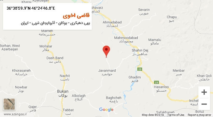 روستای قاضی اخوی بر روی نقشه