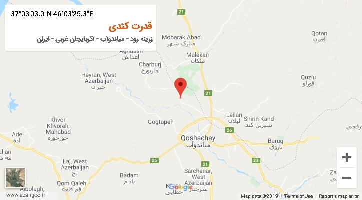 روستای قدرت کندی بر روی نقشه