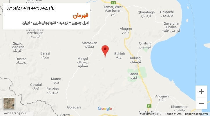 روستای قهرمان بر روی نقشه