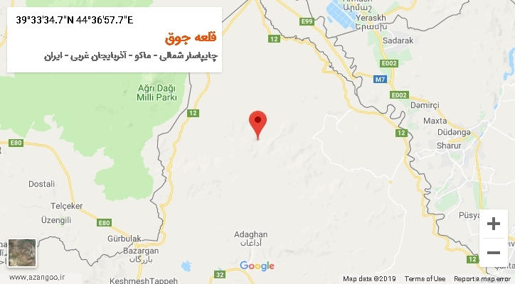 روستای قلعه جوق بر روی نقشه