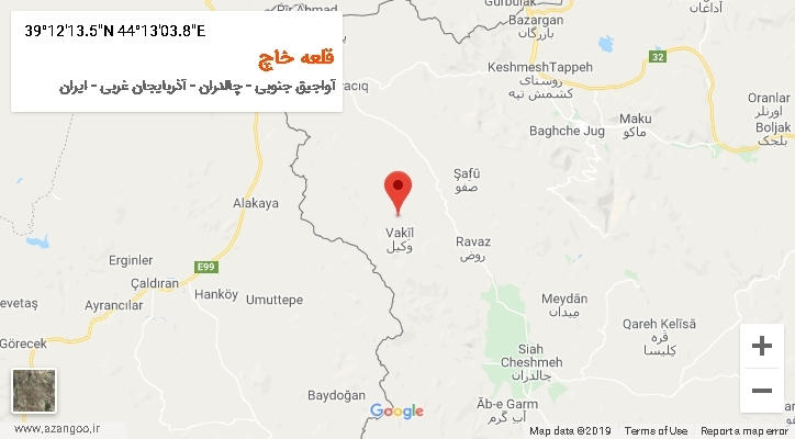 روستای قلعه خاچ بر روی نقشه