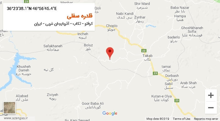 روستای قلدره سفلی بر روی نقشه
