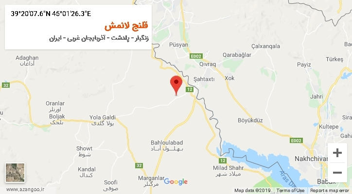 روستای قلنج لانمش بر روی نقشه